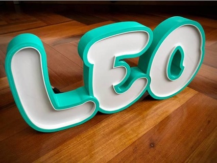Led marquee isim Leo rdiez3d 3d print model - Mito3D