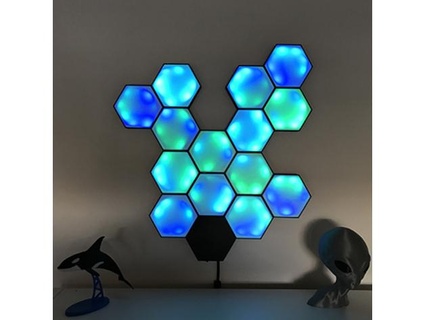 hexagon led wall lamp dedane1970 3d print model - Mito3D