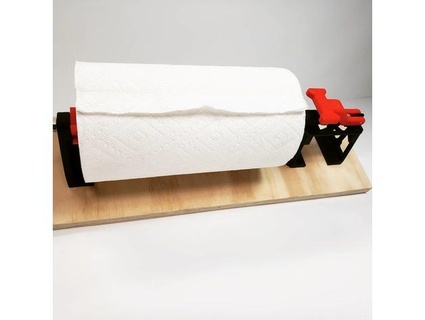 slightly overbuilt paper towel roll mount vandelayandco 3d print model - Mito3D