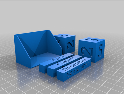 caixa calendário benoc 13 3d print model - Mito3D