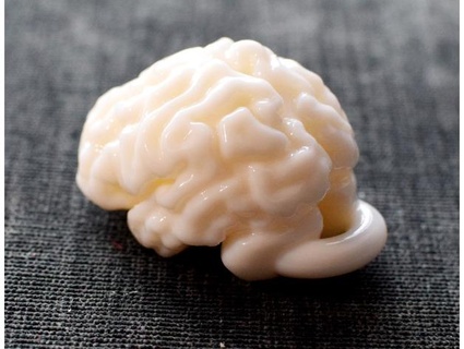 brain key chain groebe 3d print model - Mito3D