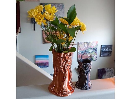 vase arbres vibrant 3d print model - Mito3D