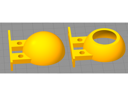 virtual pinball plunger ball holder kook 3d print model - Mito3D