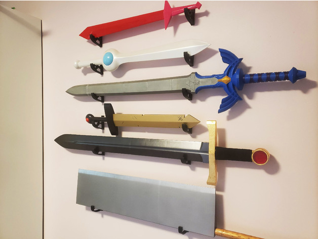 sword walll hanger insets blades props3dpro 3D print model - Mito3D