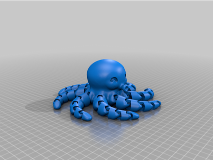 lindo mini pulpo fondo zebra105s 3d print model - Mito3D