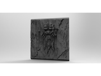 dwarf wall carving rgfx 3d print model - Mito3D