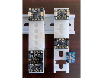 quickstick mount adafruit modules - din rail notlikealeafonthewind 3d print model - Mito3D