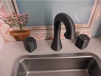 play kitchen faucet knobs saljs 3d print model - Mito3D