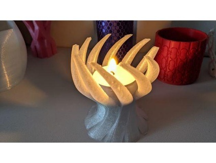 carnevale tè candela titolare supporto quarkhaven 3d print model - Mito3D
