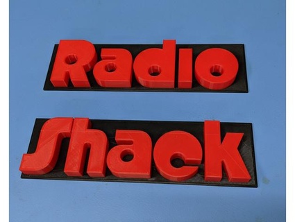 radio shack - old school logo fiscap 3d print model - Mito3D