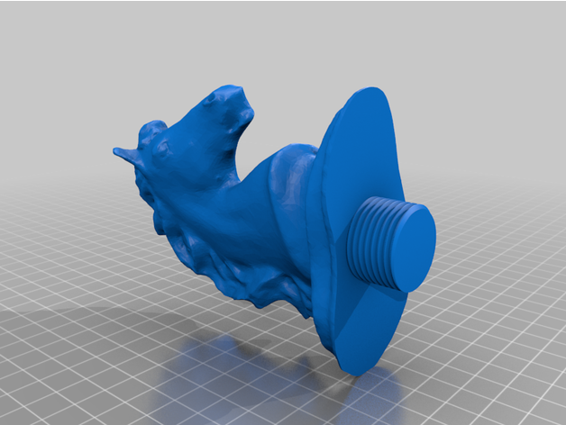 scolpito testa cavallo + cavo base Ritardo 3D print model - Mito3D