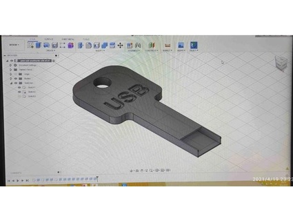 USB anahtarl anahtarlık aktasezgin 3d print model - Mito3D