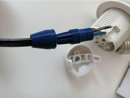 souche soulagement câble serrer e27 lampe base m10 fil 3dizain 3d print model - Mito3D