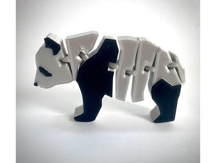 flexi panda lecutterjaune 3d print model - Mito3D