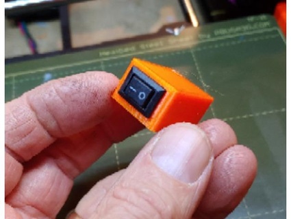 mini rocker switch holder cb942 3d print model - Mito3D