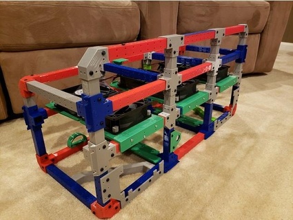 fully modular n gpu mining rig railing system novakin 3d print model - Mito3D