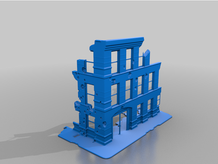 crollato edificio battaglia danno Iniziato 3d print model - Mito3D