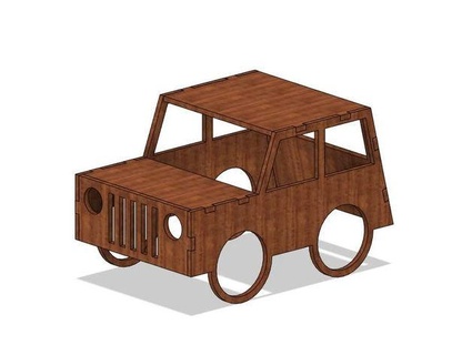 voiture bois xjbv 3d print model - Mito3D