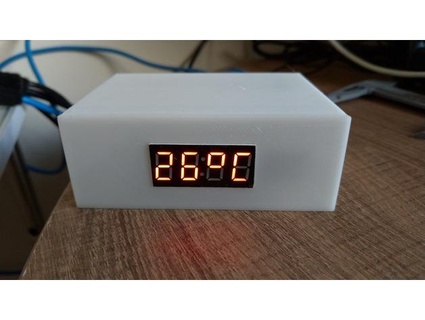 display tm1637 esp8266 clock temperature humidity countdown youtube subscribers murilob 3d print model - Mito3D