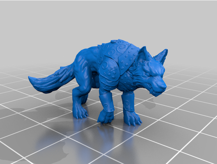 armored wolf thenurge 3d print model - Mito3D