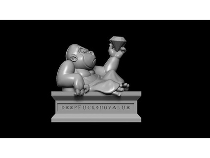 dfv statua 3d modello pieno scimmia mentalità 3d print model - Mito3D