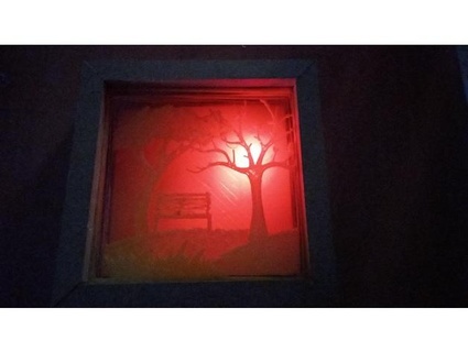boite lumière banco con arbres Montse 314 3d print model - Mito3D