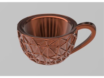 lattice cage teacup mach5chnell 3d print model - Mito3D