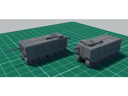 15mm rybinsk tanque wwi 15mm 1 100 fjodin 3d print model - Mito3D