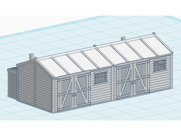 sperren Geschäft Schuppen Mikesrailway 3D print model - Mito3D