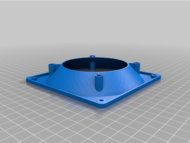 ventilateur adaptateur 80mm 120mm ours orange 3D print model - Mito3D