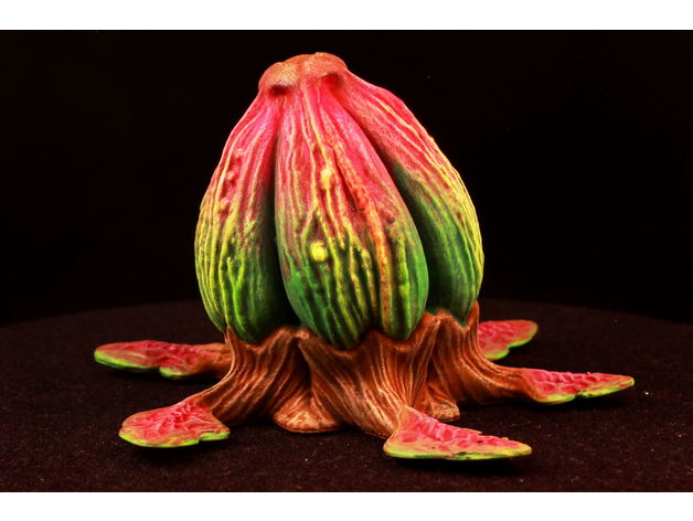 tabletop plant umbrella gland alien vegetation 30 grimgreeble 3D print model - Mito3D
