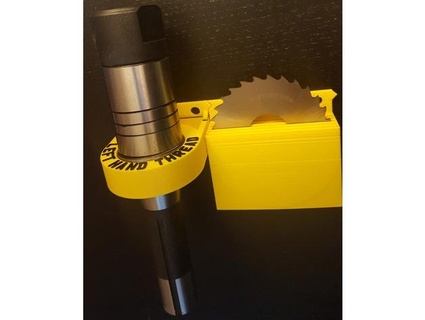 r8 slitting saw arbor holder 5 x 75mm 3 blades plus simple size blade gazz292 3d print model - Mito3D