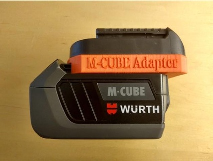 w rth m-cube battery bosch 18v tool adapter bluem455 3d print model - Mito3D