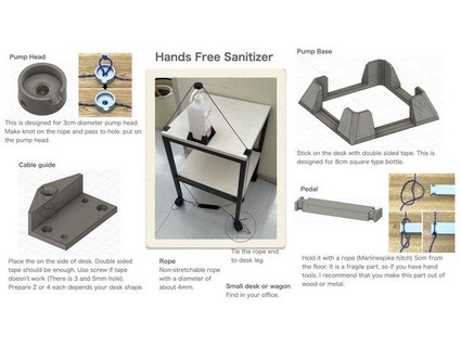 hands free sanitizer handicraftrecordbook 3d print model - Mito3D