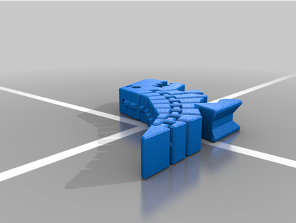 flessibile rex portachiavi nascosto ciclo continuo fisso loveiu516 3d print model - Mito3D