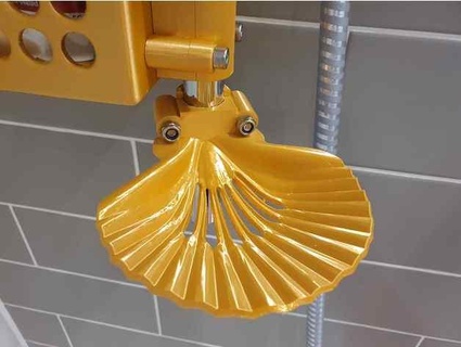 soap tray scallop pearl shower pipe mount yasajtv 3d print model - Mito3D