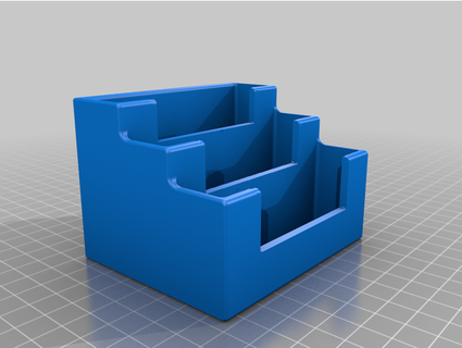 3 tier iş kart Kulp destek nifer 3d print model - Mito3D