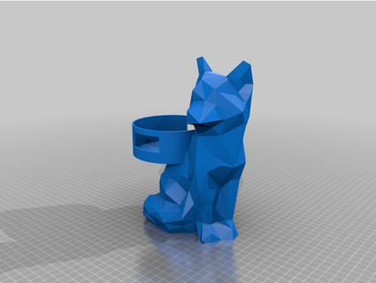 fox alexa holder echo dot 3 koppellu 3d print model - Mito3D