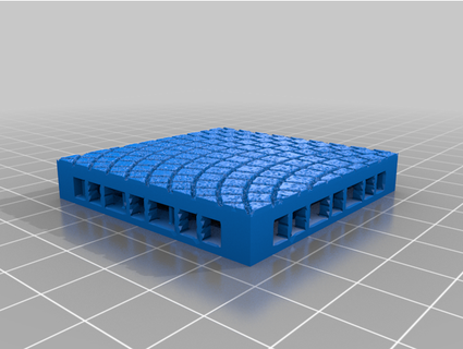 fanned cobble - continuous pattern dungeon tiles openlock mithrallia 3d print model - Mito3D