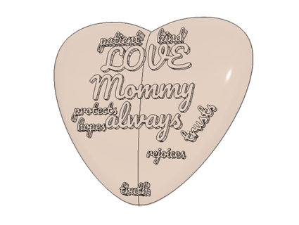 love always heart shaped plaque allenc2013 3d print model - Mito3D