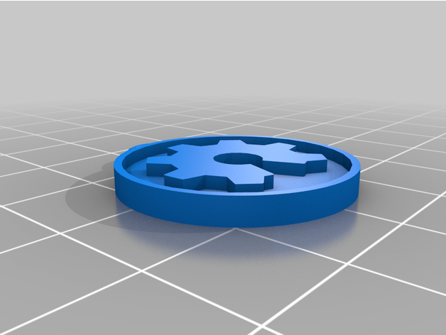 ouvert Matériel badge perruque 3D print model - Mito3D
