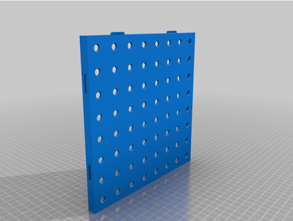 peg board tile v2 remix zldaswrd 3d print model - Mito3D