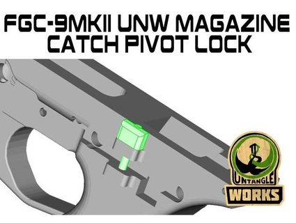fgc9-mkii unw magazine catch pivot lock untangle 3d print model - Mito3D