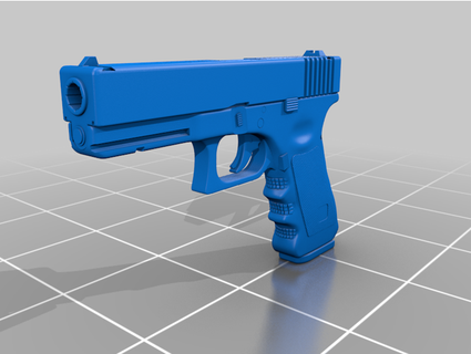 glock 17 gen 3 esculpir apuntalar 3d print model - Mito3D