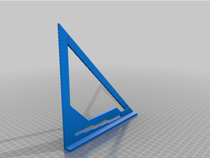 simples quadrado métrica régua 4numen 3d print model - Mito3D