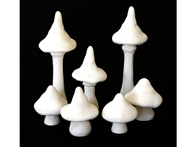 omniprésent champignon ensemble 1 petal3d 3D print model - Mito3D
