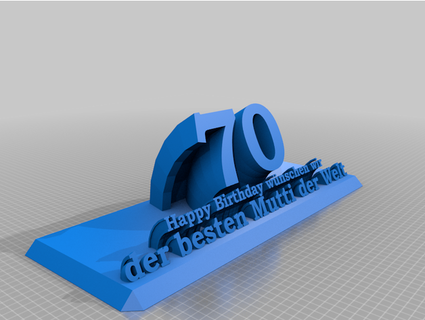 mamá cumpleaños 70 tortiseckmauern 3d print model - Mito3D