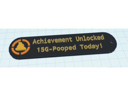 achievement - pooped today urgl 3d print model - Mito3D
