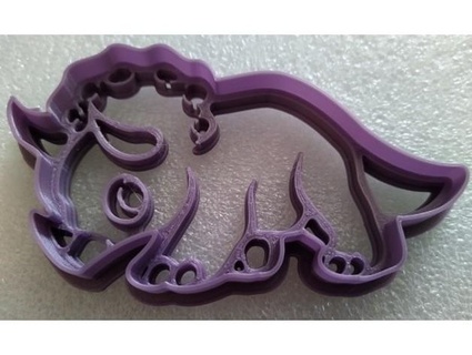 triceratops dinosaur cookie cutter seagull08 3d print model - Mito3D