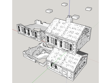 28 mm escala Normandía casa conjunto fácil impresión riodoro1 3d print model - Mito3D